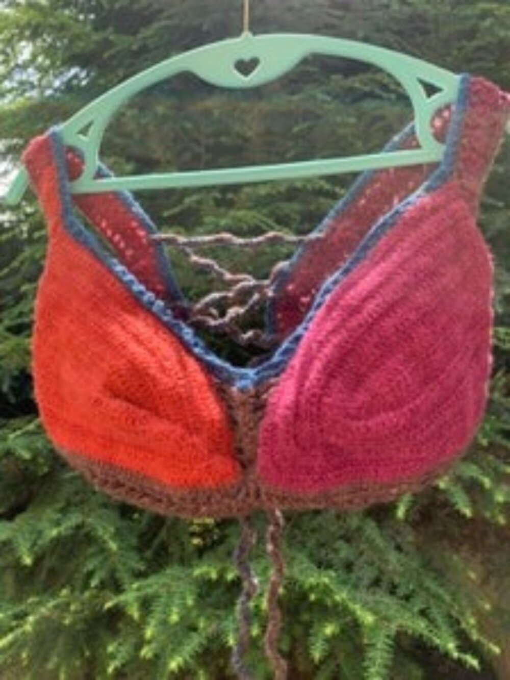Multicolor Chimera Racer back Bralette - Medium